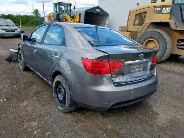 KNAFU4A28C5640418 - 2012 KIA FORTE EX GRAY photo 3