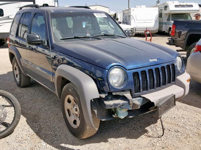 1J4GL48K23W700715 - 2003 JEEP LIBERTY SP BLUE photo 1