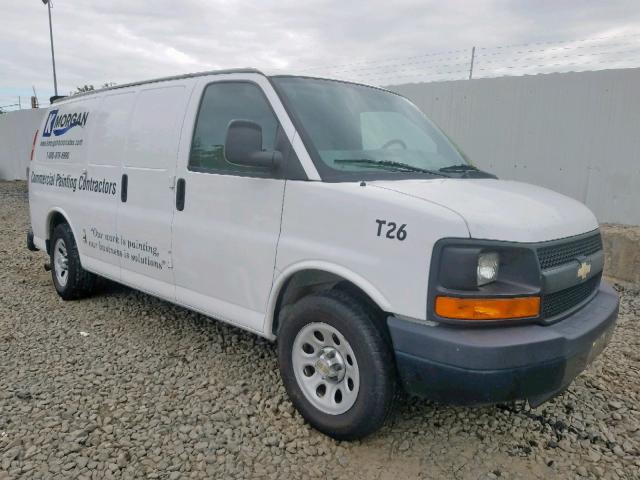 1GCSGAFX6C1119054 - 2012 CHEVROLET EXPRESS G1 WHITE photo 1