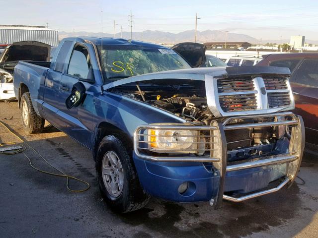 1D7HW42N05S155487 - 2005 DODGE DAKOTA SLT BLUE photo 1