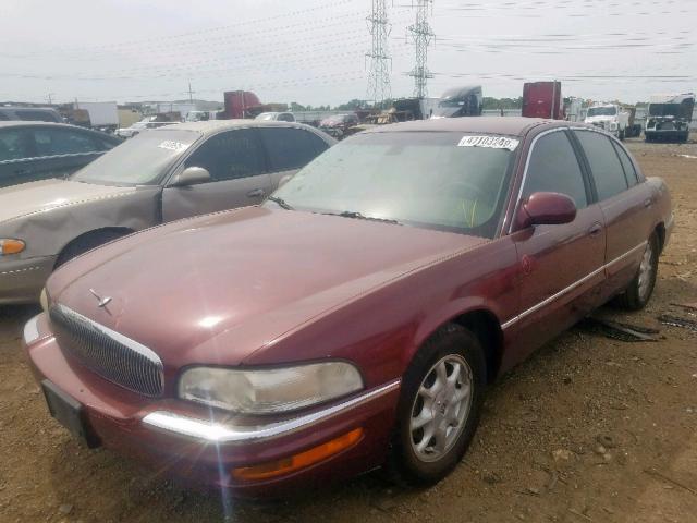 1G4CW54K614159731 - 2001 BUICK PARK AVENU MAROON photo 2