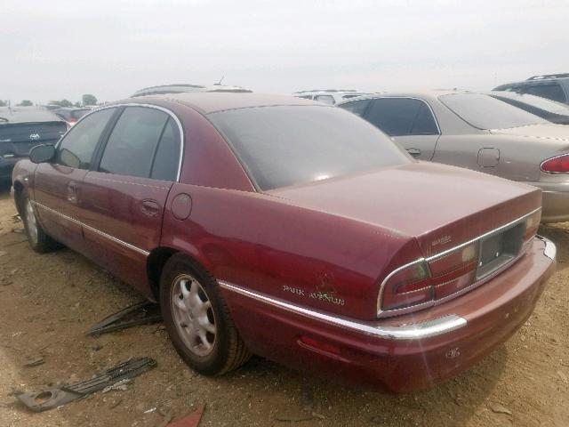 1G4CW54K614159731 - 2001 BUICK PARK AVENU MAROON photo 3