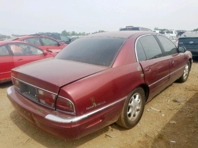 1G4CW54K614159731 - 2001 BUICK PARK AVENU MAROON photo 4