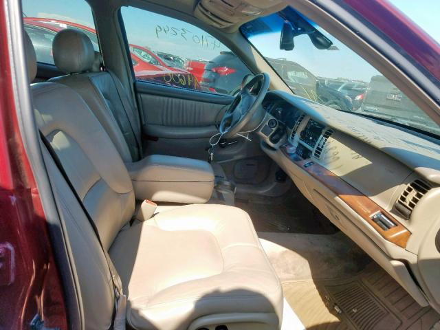 1G4CW54K614159731 - 2001 BUICK PARK AVENU MAROON photo 5