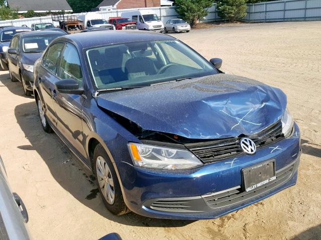 3VW2K7AJ7CM309658 - 2012 VOLKSWAGEN JETTA BASE BLUE photo 1