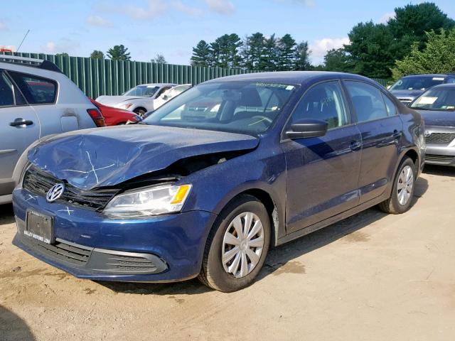 3VW2K7AJ7CM309658 - 2012 VOLKSWAGEN JETTA BASE BLUE photo 2