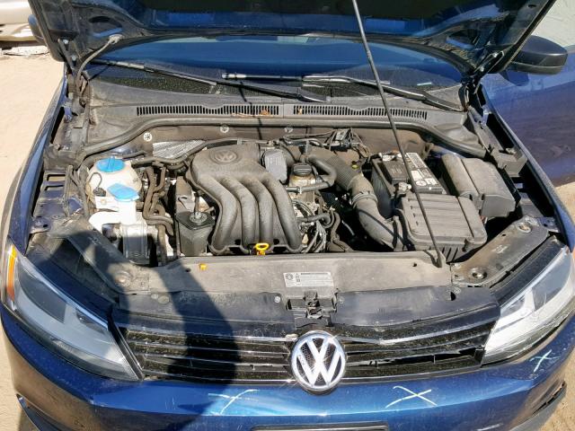 3VW2K7AJ7CM309658 - 2012 VOLKSWAGEN JETTA BASE BLUE photo 7