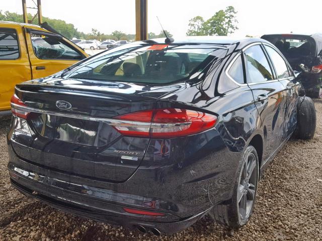 3FA6P0VPXJR144299 - 2018 FORD FUSION SPO BLACK photo 4