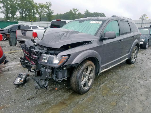 3C4PDCGG1FT530609 - 2015 DODGE JOURNEY CR GRAY photo 2