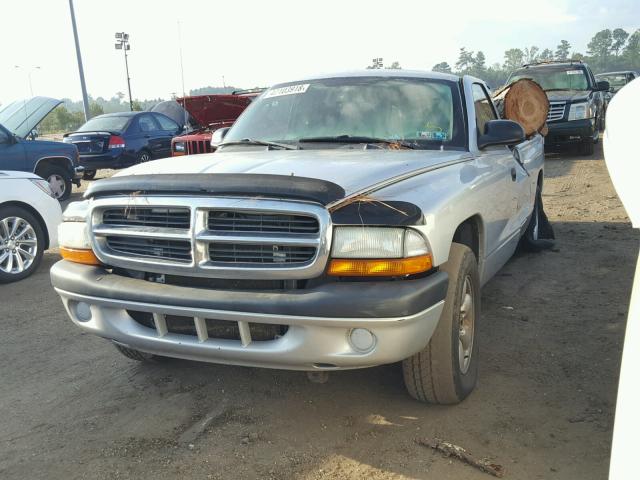 1D7GL32K04S505378 - 2004 DODGE DAKOTA SPO SILVER photo 2