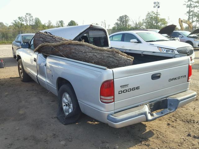 1D7GL32K04S505378 - 2004 DODGE DAKOTA SPO SILVER photo 3