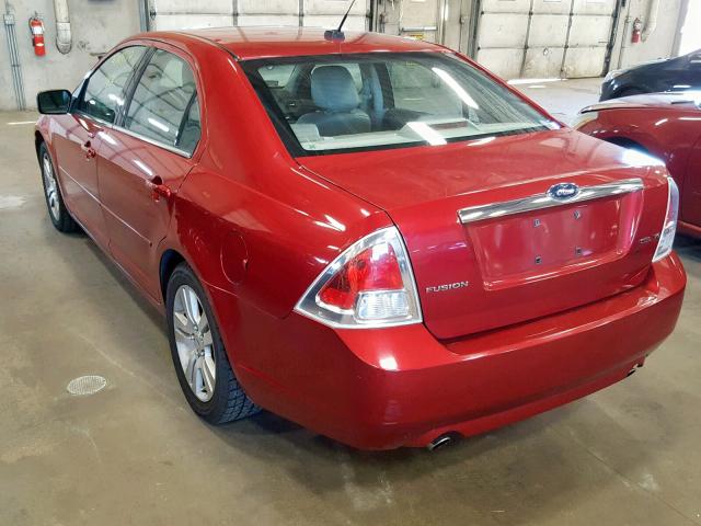 3FAHP08139R101371 - 2009 FORD FUSION SEL RED photo 3