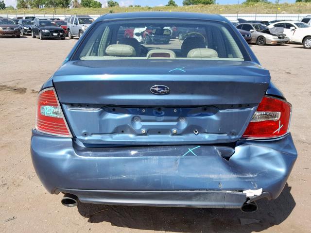 4S3BL676464207621 - 2006 SUBARU LEGACY GT BLUE photo 9