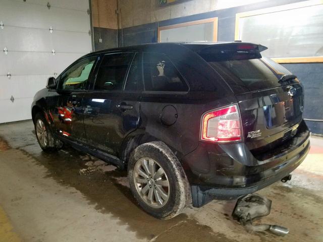 2FMDK3JCXABA76066 - 2010 FORD EDGE SEL BLACK photo 3