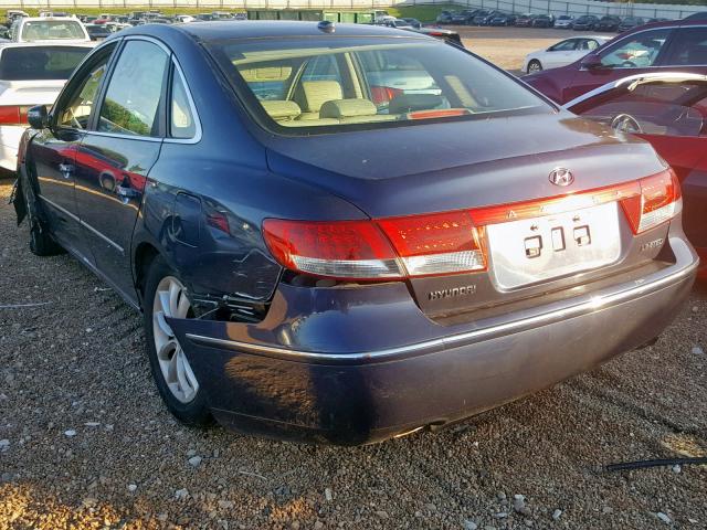 KMHFC46FX8A285506 - 2008 HYUNDAI AZERA SE BLUE photo 3