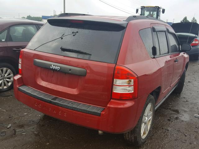 1J4FT47B89D196544 - 2009 JEEP COMPASS SP წითელი ფოტო 4