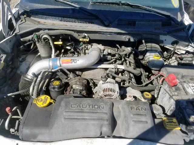 1B7HG2AN91S177494 - 2001 DODGE DAKOTA QUA WHITE photo 7