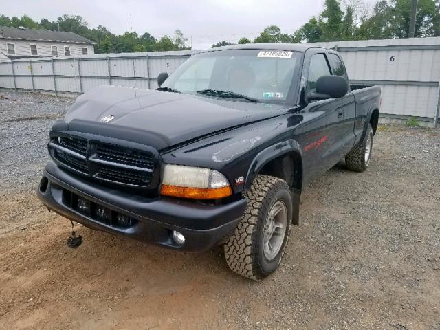 1B7GG23Y8VS163580 - 1997 DODGE DAKOTA BLACK photo 2