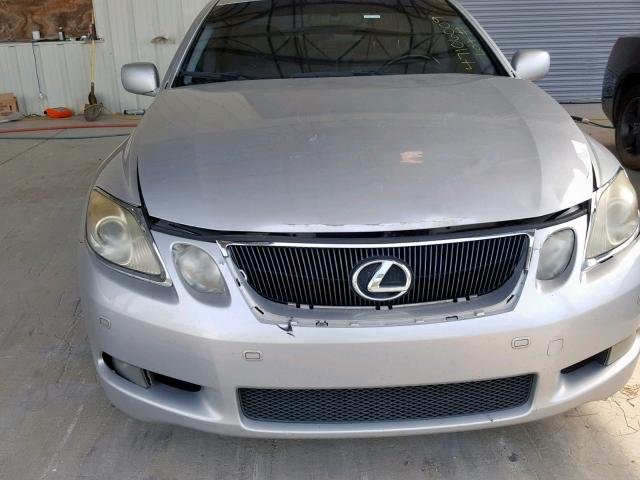 JTHBC96S675007141 - 2007 LEXUS GS 450H SILVER photo 9