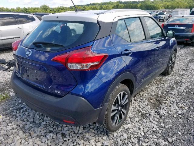 3N1CP5CU7JL524015 - 2018 NISSAN KICKS S BLUE photo 4