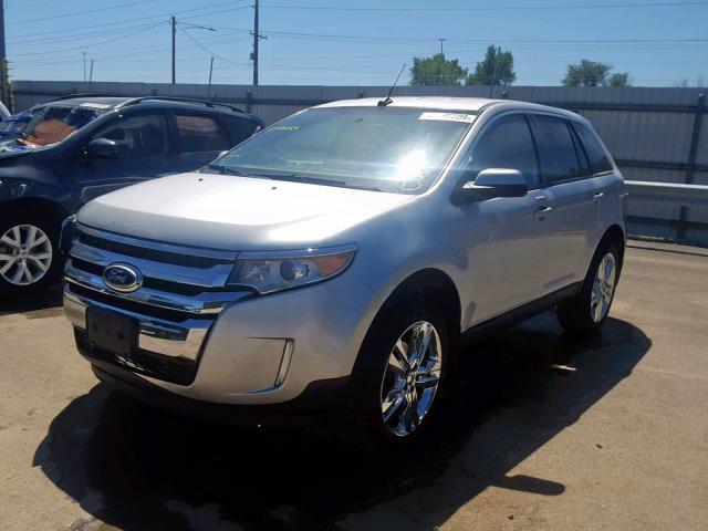 2FMDK3JC6CBA70476 - 2012 FORD EDGE SEL SILVER photo 2