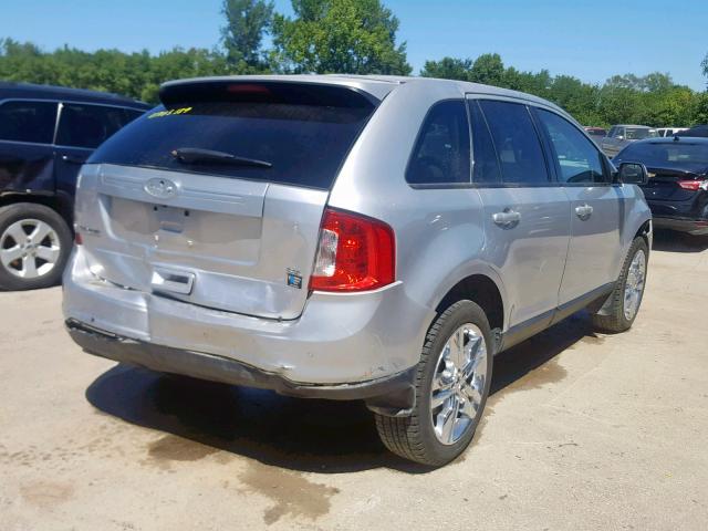 2FMDK3JC6CBA70476 - 2012 FORD EDGE SEL SILVER photo 4