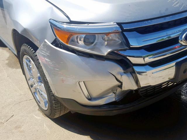 2FMDK3JC6CBA70476 - 2012 FORD EDGE SEL SILVER photo 9