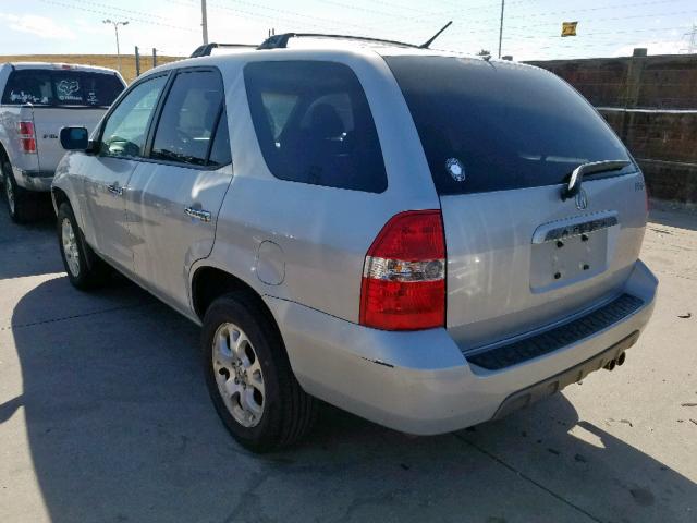 2HNYD18812H548797 - 2002 ACURA MDX TOURIN SILVER photo 3