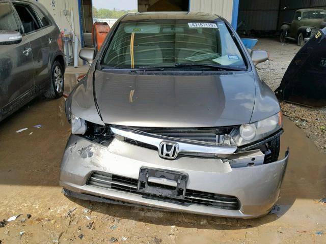 1HGFA16807L131840 - 2007 HONDA CIVIC EX SILVER photo 9