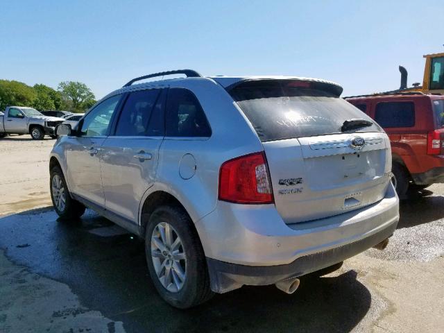 2FMDK4KC6DBA59564 - 2013 FORD EDGE LIMIT SILVER photo 3