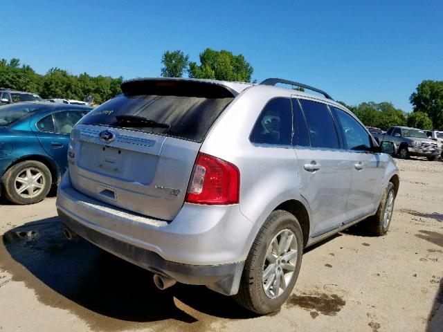 2FMDK4KC6DBA59564 - 2013 FORD EDGE LIMIT SILVER photo 4