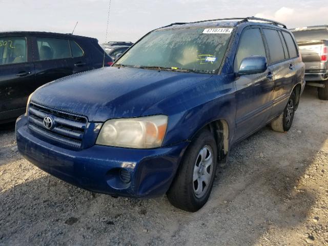 JTEGP21A140006369 - 2004 TOYOTA HIGHLANDER BLUE photo 2