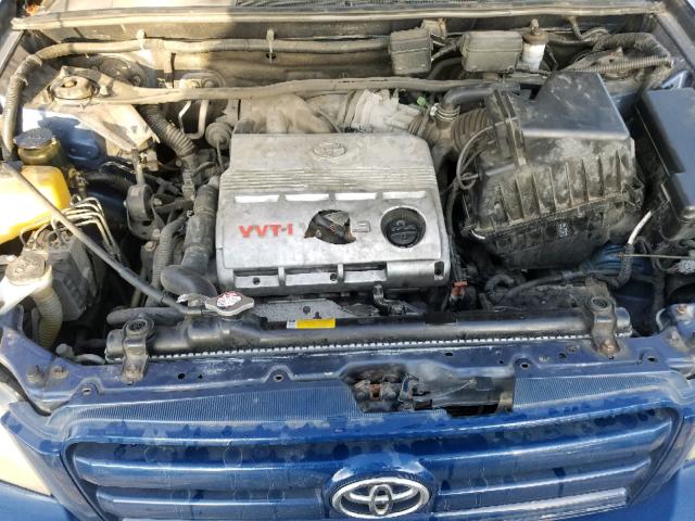 JTEGP21A140006369 - 2004 TOYOTA HIGHLANDER BLUE photo 7