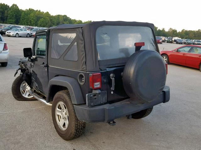 1J4AA2D10BL557809 - 2011 JEEP WRANGLER S BLACK photo 3