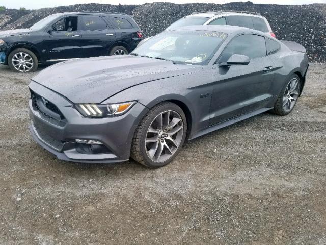 1FA6P8CF6G5210948 - 2016 FORD MUSTANG GT GRAY photo 2