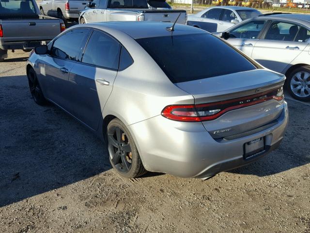 1C3CDFBB7FD415261 - 2015 DODGE DART SXT SILVER photo 3