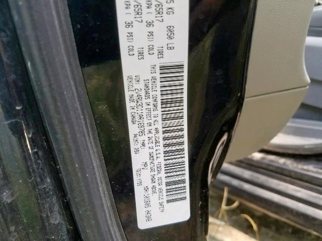 2V4RW3D11AR168785 - 2010 VOLKSWAGEN ROUTAN SE BLACK photo 10