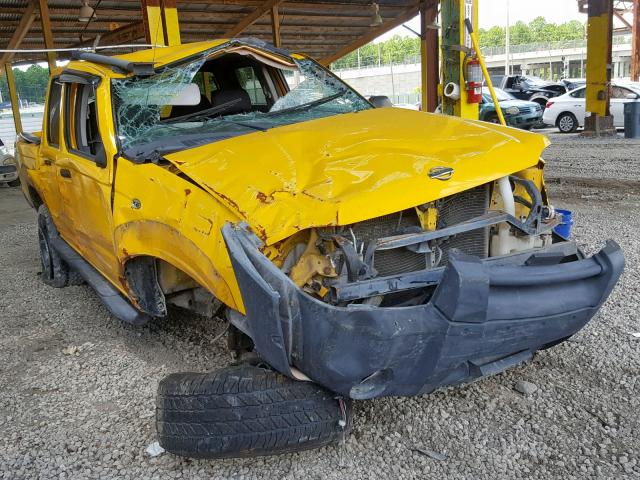 1N6ED27T01C388303 - 2001 NISSAN FRONTIER C YELLOW photo 1