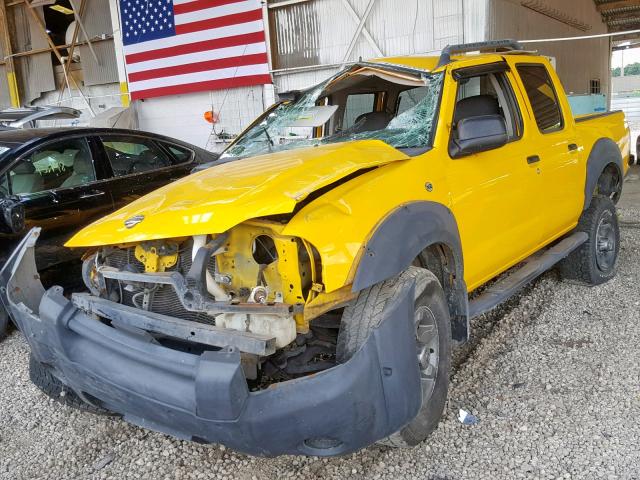 1N6ED27T01C388303 - 2001 NISSAN FRONTIER C YELLOW photo 2