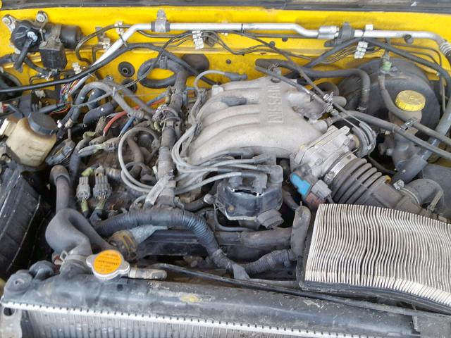 1N6ED27T01C388303 - 2001 NISSAN FRONTIER C YELLOW photo 7