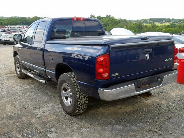 1D7HU18N78J149823 - 2008 DODGE RAM 1500 S BLUE photo 3