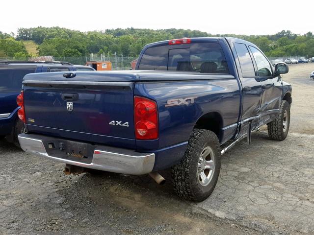 1D7HU18N78J149823 - 2008 DODGE RAM 1500 S BLUE photo 4