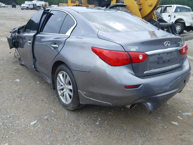 JN1BV7AP4FM337757 - 2015 INFINITI Q50 BASE GRAY photo 3