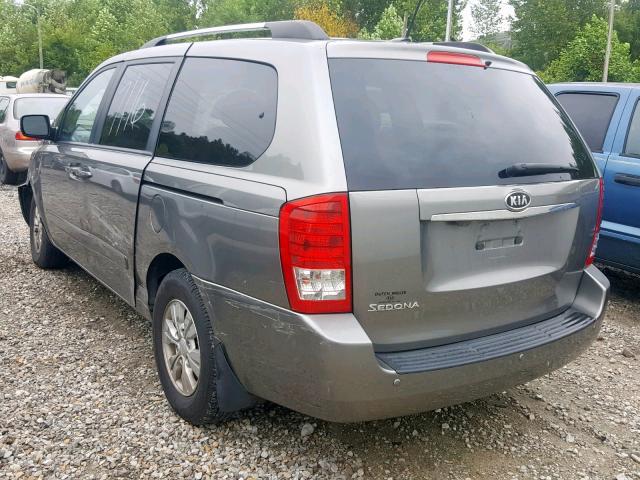 KNDMG4C79C6432858 - 2012 KIA SEDONA LX GRAY photo 3