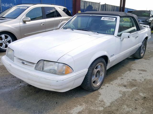 1FACP44E5PF172723 - 1993 FORD MUSTANG LX WHITE photo 2