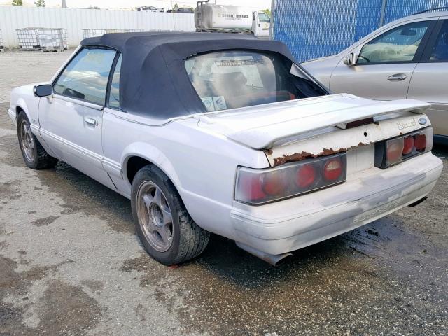 1FACP44E5PF172723 - 1993 FORD MUSTANG LX WHITE photo 3