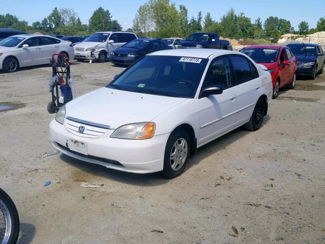 2HGES15552H541362 - 2002 HONDA CIVIC WHITE photo 2