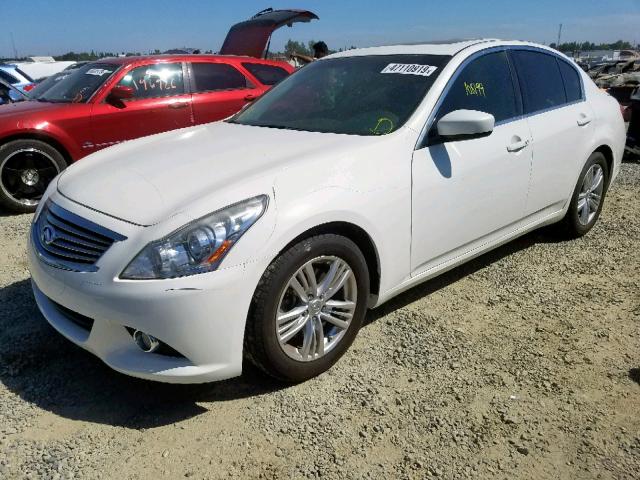 JN1CV6AP1DM724665 - 2013 INFINITI G37 BASE WHITE photo 2