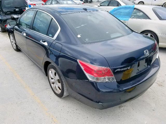 1HGCP368X8A079756 - 2008 HONDA ACCORD EXL BLACK photo 3