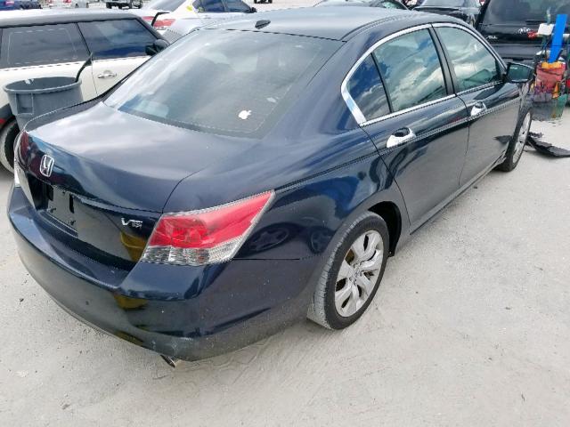 1HGCP368X8A079756 - 2008 HONDA ACCORD EXL BLACK photo 4